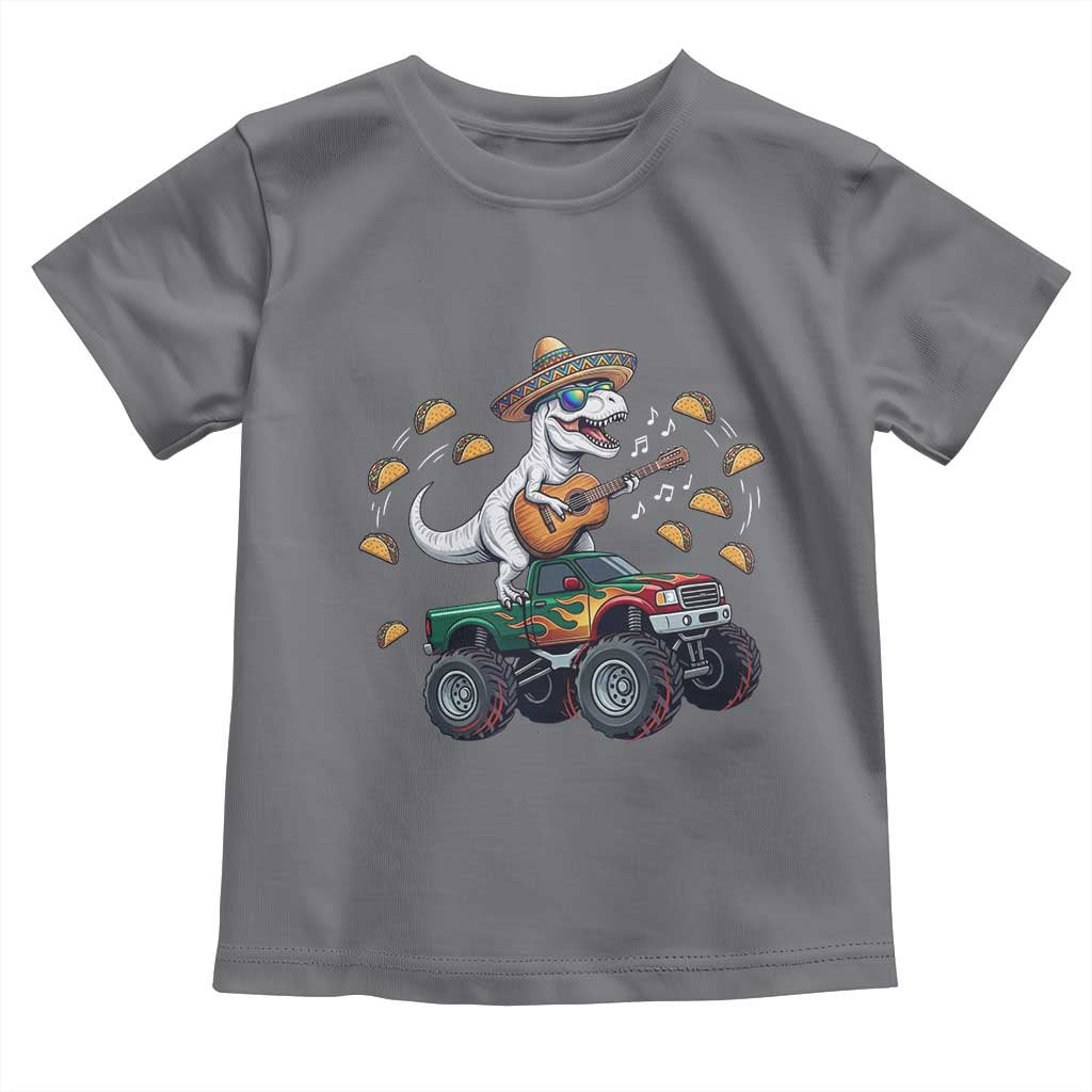 Funny Cinco De Mayo Dinosaur Monster Truck Toddler T Shirt Taco Lover Gift