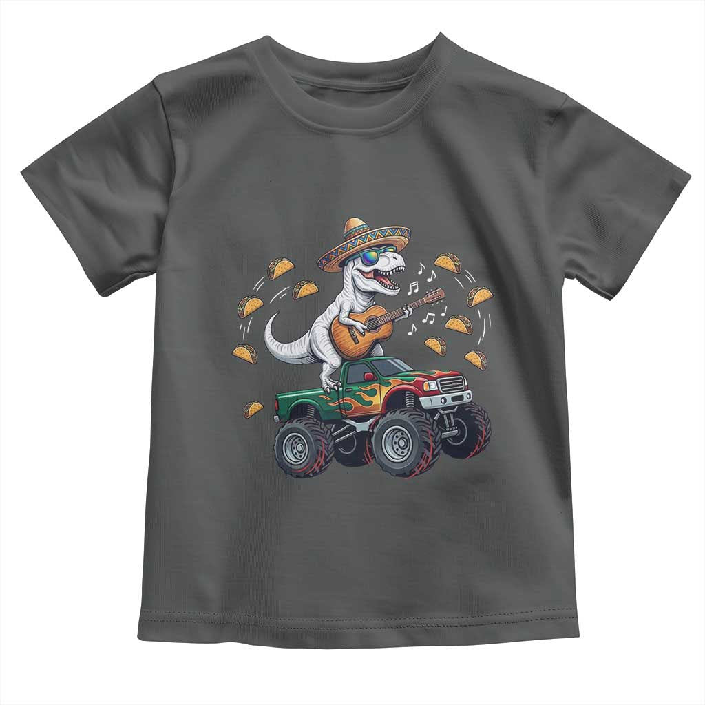 Funny Cinco De Mayo Dinosaur Monster Truck Toddler T Shirt Taco Lover Gift