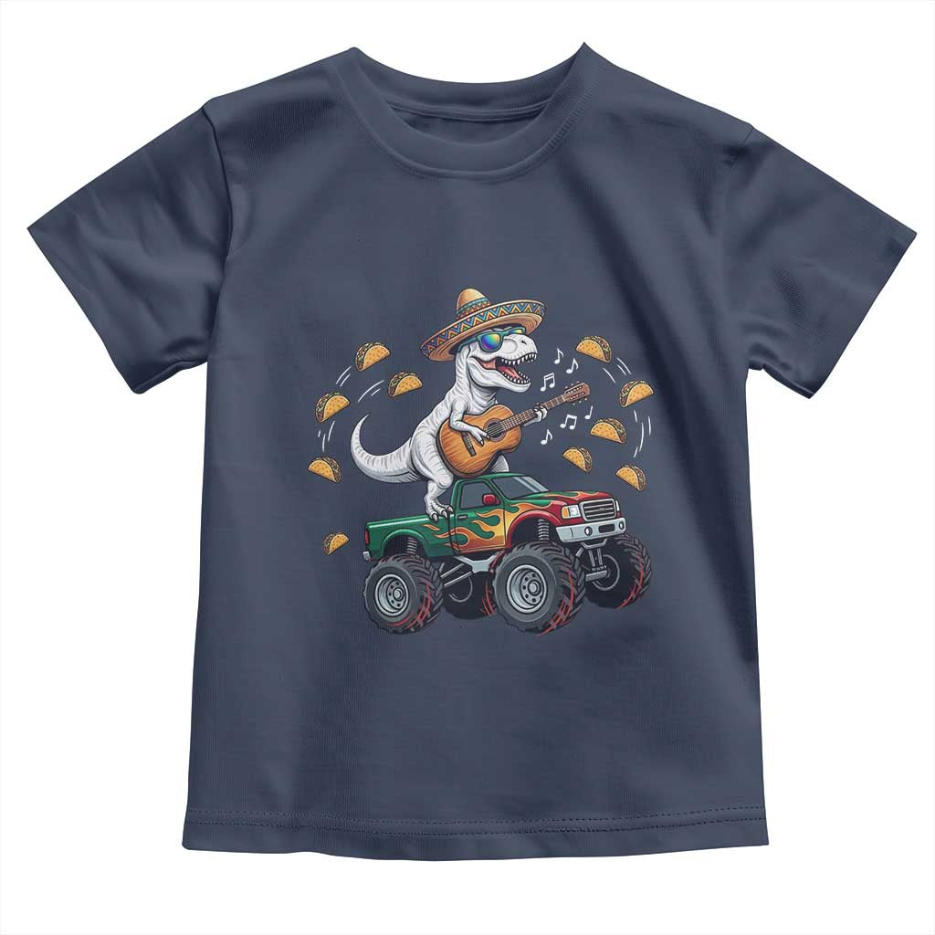 Funny Cinco De Mayo Dinosaur Monster Truck Toddler T Shirt Taco Lover Gift