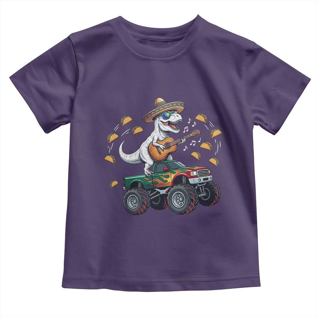 Funny Cinco De Mayo Dinosaur Monster Truck Toddler T Shirt Taco Lover Gift