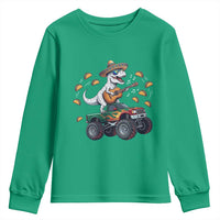 Funny Cinco De Mayo Dinosaur Monster Truck Youth Sweatshirt Taco Lover Gift