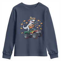 Funny Cinco De Mayo Dinosaur Monster Truck Youth Sweatshirt Taco Lover Gift