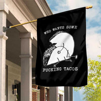 Funny Taco Joke Adult Humor Gift Garden Flag Who Wants Fucking Tacos