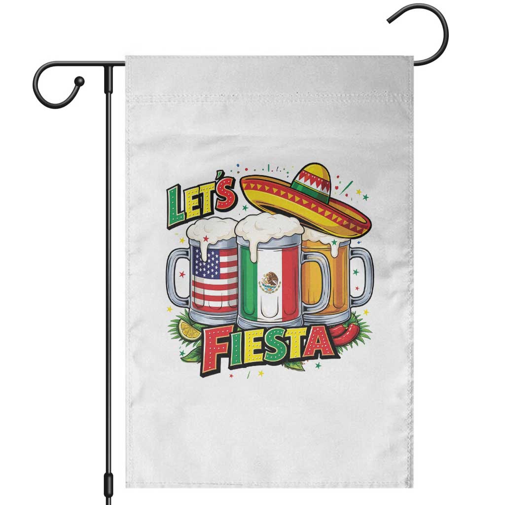 Funny Beer Drinking Cinco De Mayo Party Gift Garden Flag Lets Fiesta