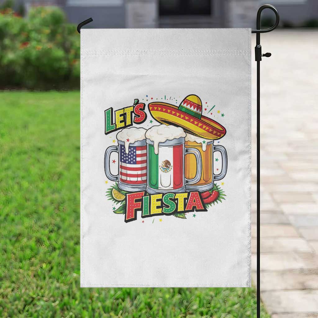 Funny Beer Drinking Cinco De Mayo Party Gift Garden Flag Lets Fiesta