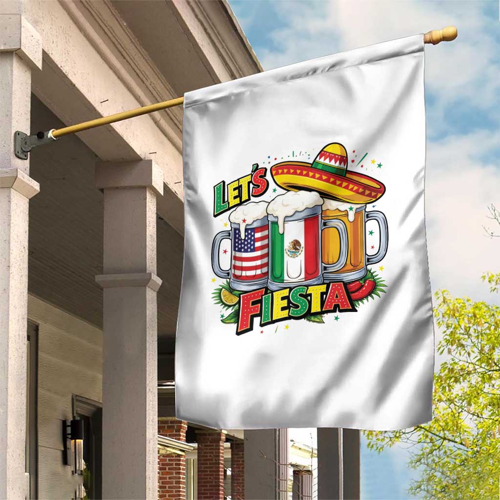 Funny Beer Drinking Cinco De Mayo Party Gift Garden Flag Lets Fiesta