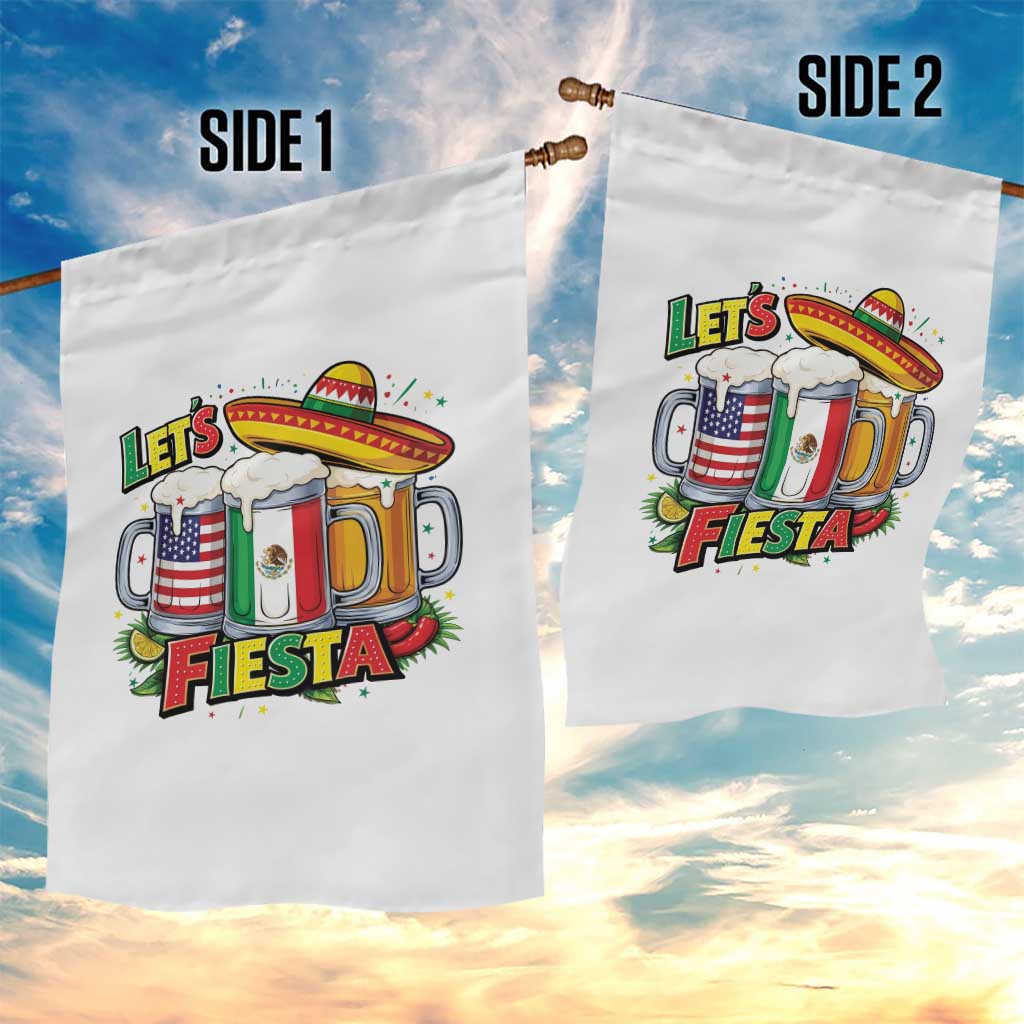 Funny Beer Drinking Cinco De Mayo Party Gift Garden Flag Lets Fiesta