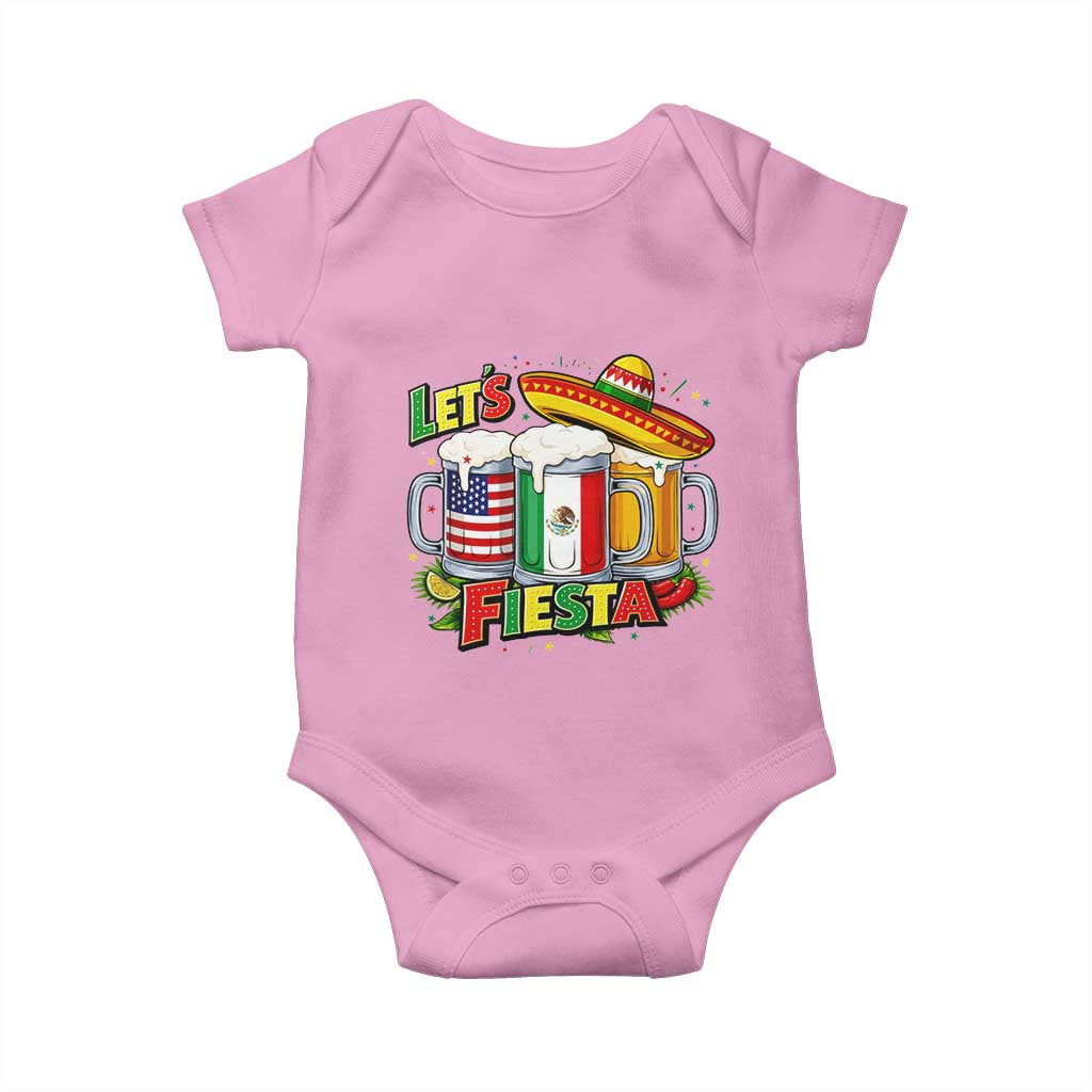 Funny Beer Drinking Cinco De Mayo Party Gift Baby Onesie Lets Fiesta