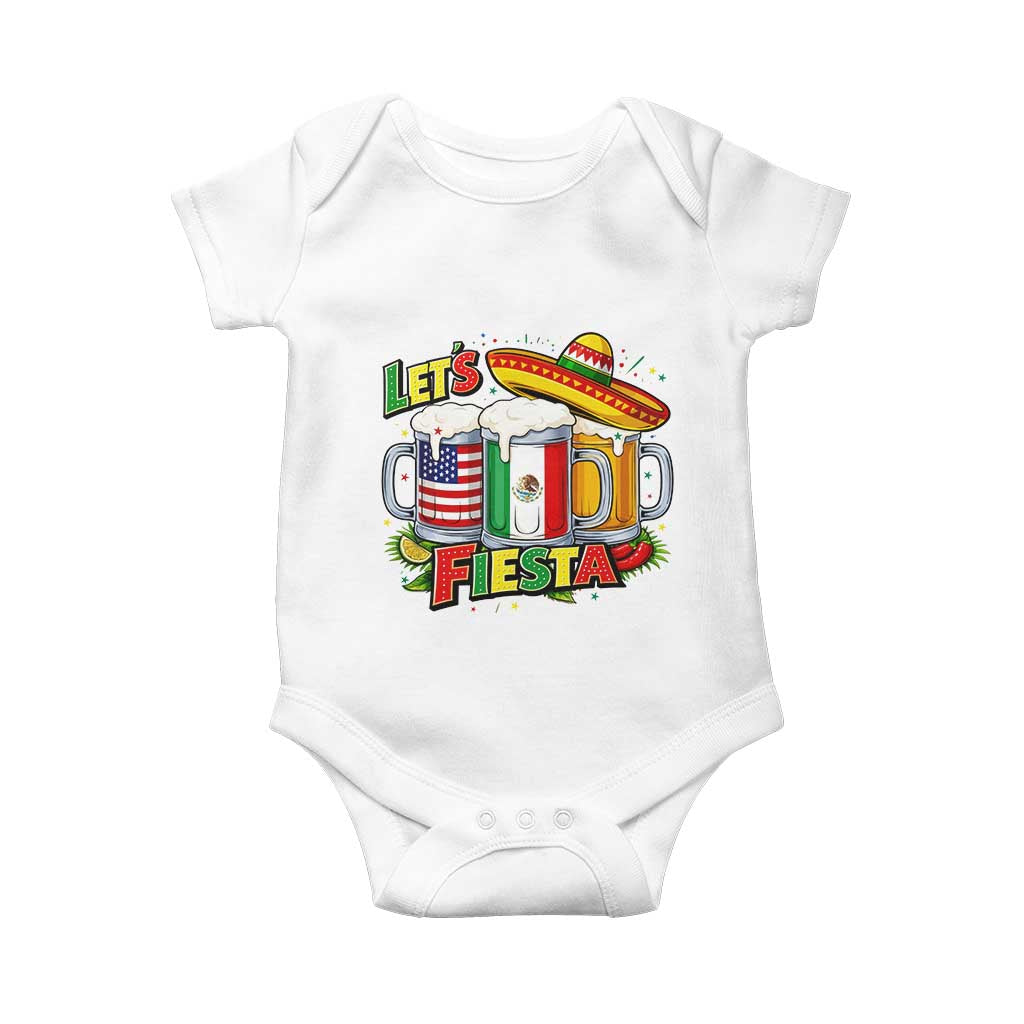 Funny Beer Drinking Cinco De Mayo Party Gift Baby Onesie Lets Fiesta
