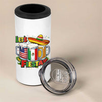 Funny Beer Drinking Cinco De Mayo Party Gift 4 in 1 Can Cooler Tumbler Lets Fiesta