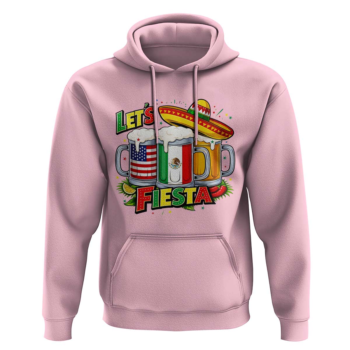 Funny Beer Drinking Cinco De Mayo Party Gift Hoodie Lets Fiesta