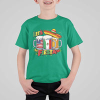 Funny Beer Drinking Cinco De Mayo Party Gift T Shirt For Kid Lets Fiesta