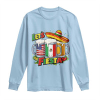 Funny Beer Drinking Cinco De Mayo Party Gift Long Sleeve Shirt Lets Fiesta