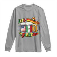 Funny Beer Drinking Cinco De Mayo Party Gift Long Sleeve Shirt Lets Fiesta