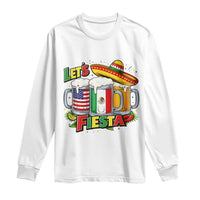 Funny Beer Drinking Cinco De Mayo Party Gift Long Sleeve Shirt Lets Fiesta