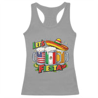 Funny Beer Drinking Cinco De Mayo Party Gift Racerback Tank Top Lets Fiesta