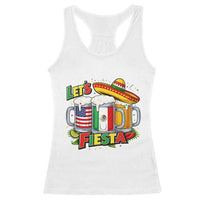 Funny Beer Drinking Cinco De Mayo Party Gift Racerback Tank Top Lets Fiesta