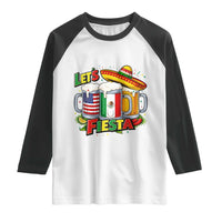 Funny Beer Drinking Cinco De Mayo Party Gift Raglan Shirt Lets Fiesta