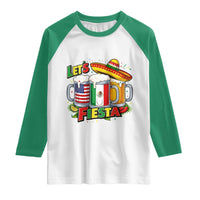 Funny Beer Drinking Cinco De Mayo Party Gift Raglan Shirt Lets Fiesta