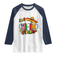 Funny Beer Drinking Cinco De Mayo Party Gift Raglan Shirt Lets Fiesta