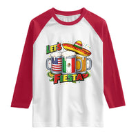 Funny Beer Drinking Cinco De Mayo Party Gift Raglan Shirt Lets Fiesta