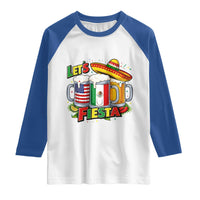 Funny Beer Drinking Cinco De Mayo Party Gift Raglan Shirt Lets Fiesta