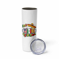 Funny Beer Drinking Cinco De Mayo Party Gift Skinny Tumbler Lets Fiesta