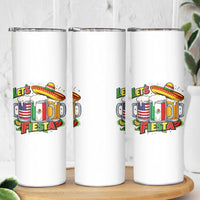 Funny Beer Drinking Cinco De Mayo Party Gift Skinny Tumbler Lets Fiesta