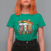 Funny Beer Drinking Cinco De Mayo Party Gift T Shirt For Women Lets Fiesta