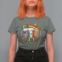 Funny Beer Drinking Cinco De Mayo Party Gift T Shirt For Women Lets Fiesta