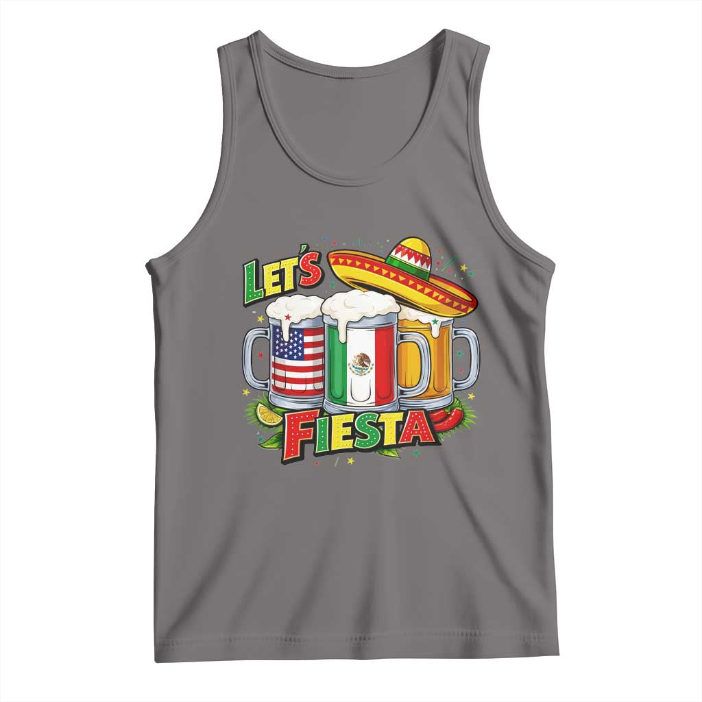 Funny Beer Drinking Cinco De Mayo Party Gift Tank Top Lets Fiesta