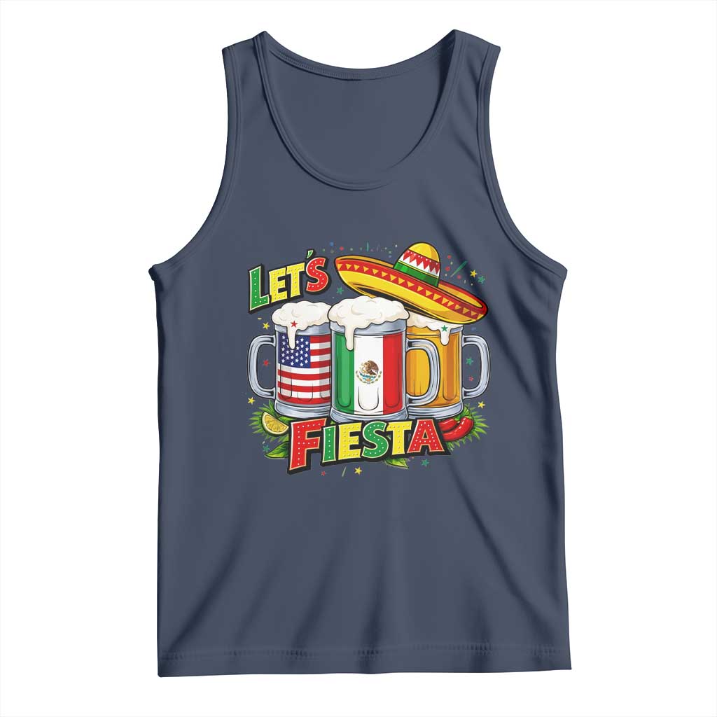 Funny Beer Drinking Cinco De Mayo Party Gift Tank Top Lets Fiesta