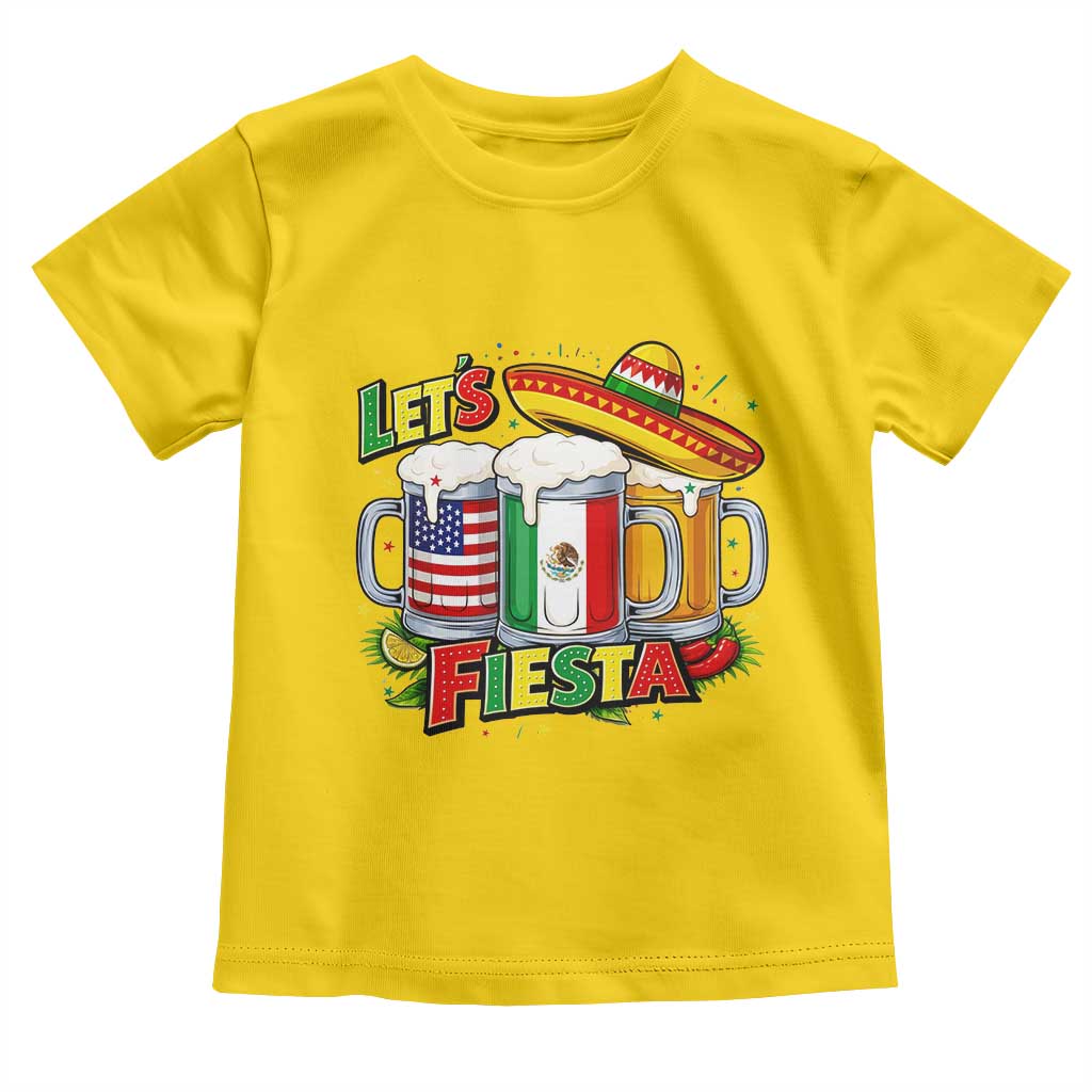 Funny Beer Drinking Cinco De Mayo Party Gift Toddler T Shirt Lets Fiesta