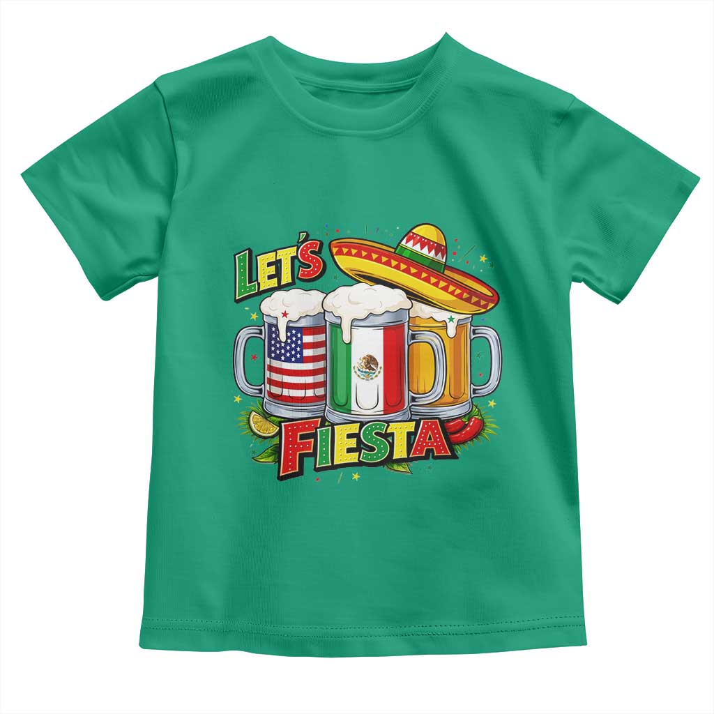 Funny Beer Drinking Cinco De Mayo Party Gift Toddler T Shirt Lets Fiesta