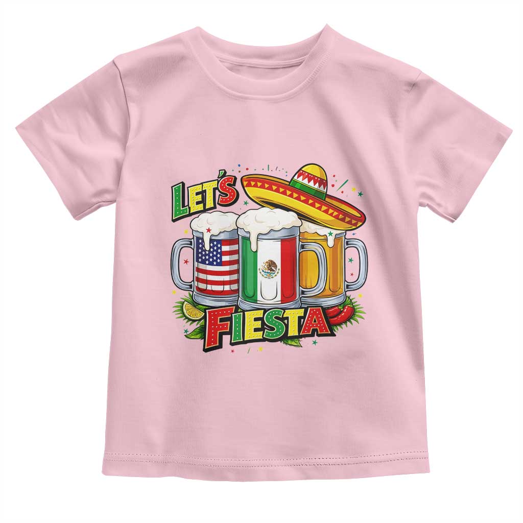 Funny Beer Drinking Cinco De Mayo Party Gift Toddler T Shirt Lets Fiesta