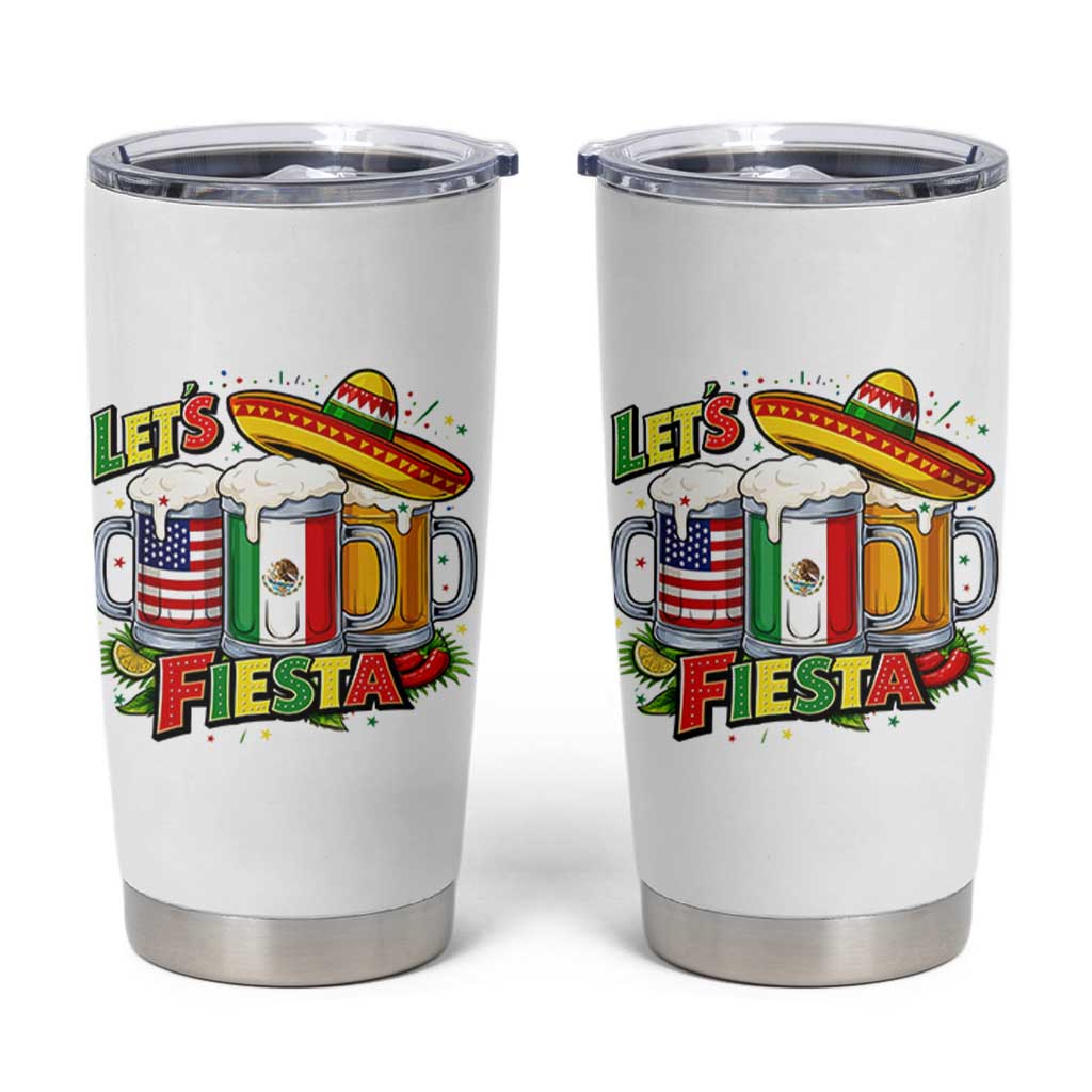 Funny Beer Drinking Cinco De Mayo Party Gift Tumbler Cup Lets Fiesta