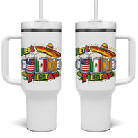 Funny Beer Drinking Cinco De Mayo Party Gift Tumbler With Handle Lets Fiesta