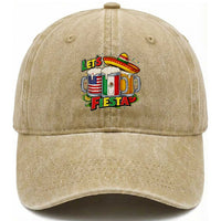 Funny Beer Drinking Cinco De Mayo Party Gift Washed Cotton Baseball Cap Lets Fiesta
