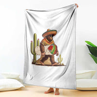Funny Cinco De Mayo Bigfoot Burrito Lover Gift Throw Blanket