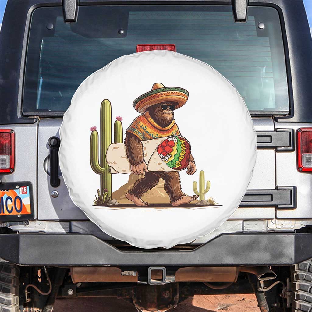 Funny Cinco De Mayo Bigfoot Burrito Lover Gift Spare Tire Cover