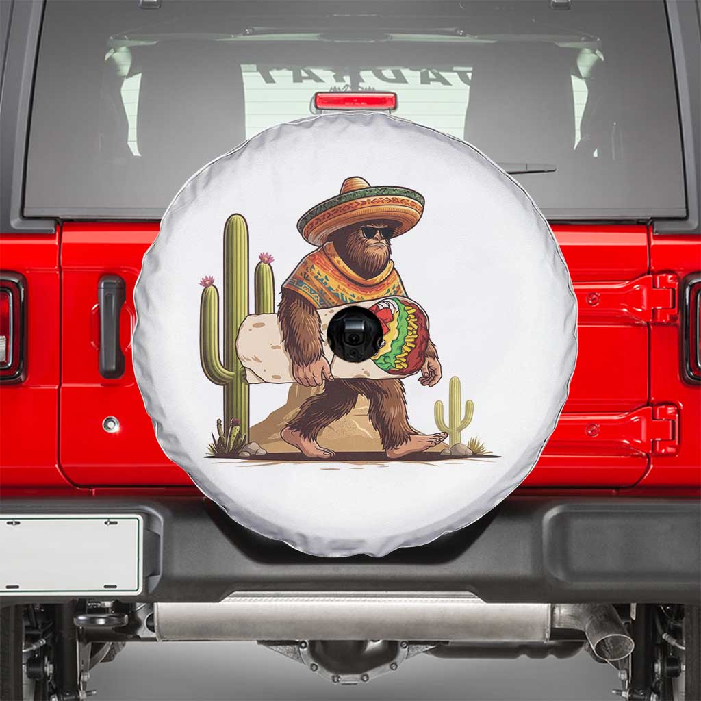 Funny Cinco De Mayo Bigfoot Burrito Lover Gift Spare Tire Cover
