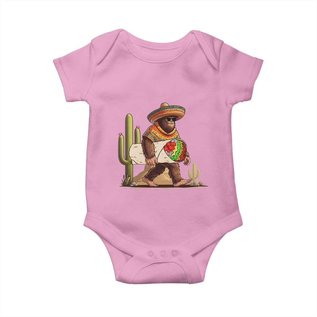 Funny Cinco De Mayo Bigfoot Burrito Lover Gift Baby Onesie