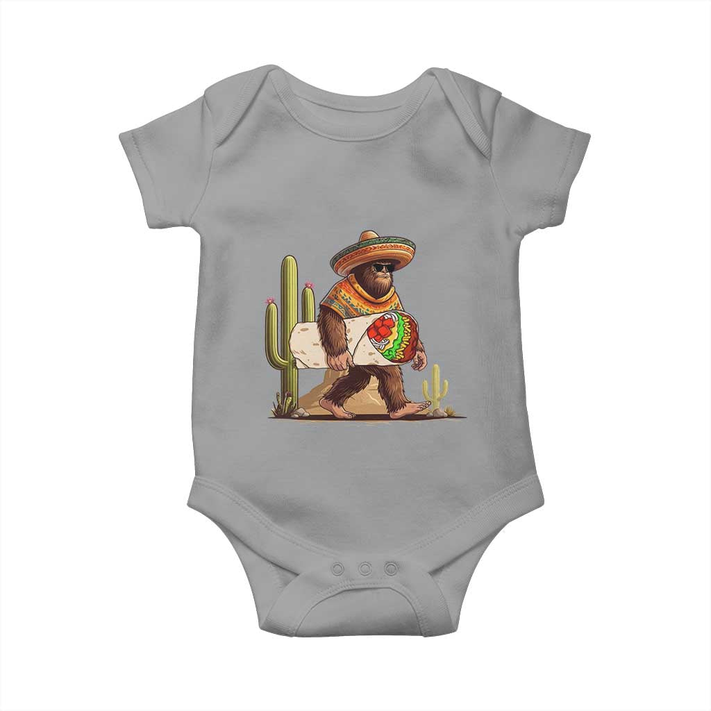 Funny Cinco De Mayo Bigfoot Burrito Lover Gift Baby Onesie