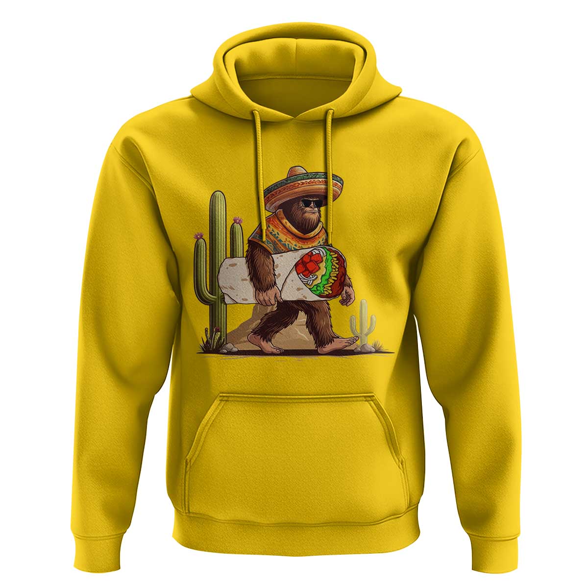 Funny Cinco De Mayo Bigfoot Burrito Lover Gift Hoodie