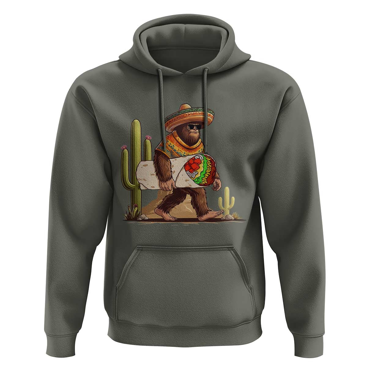 Funny Cinco De Mayo Bigfoot Burrito Lover Gift Hoodie