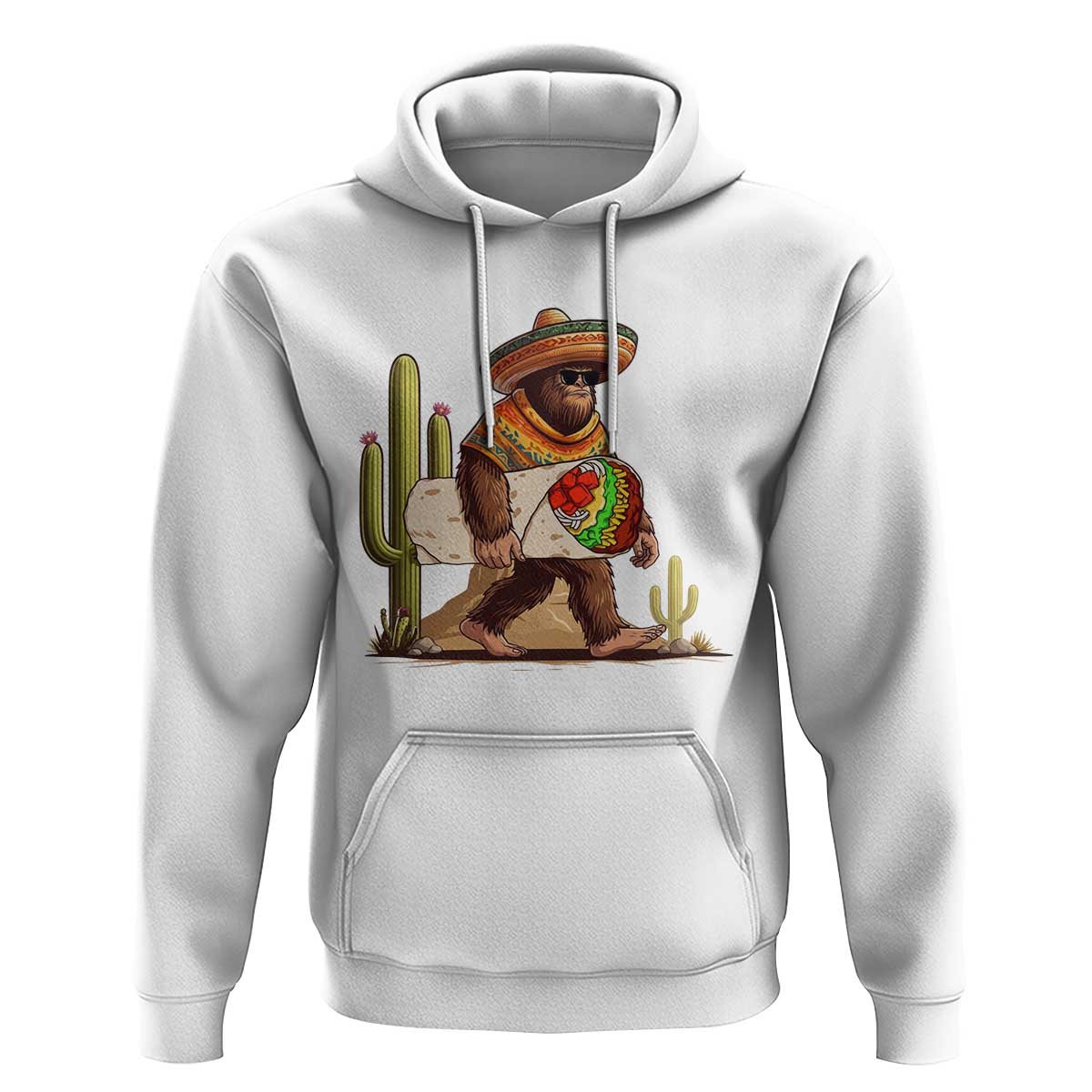 Funny Cinco De Mayo Bigfoot Burrito Lover Gift Hoodie