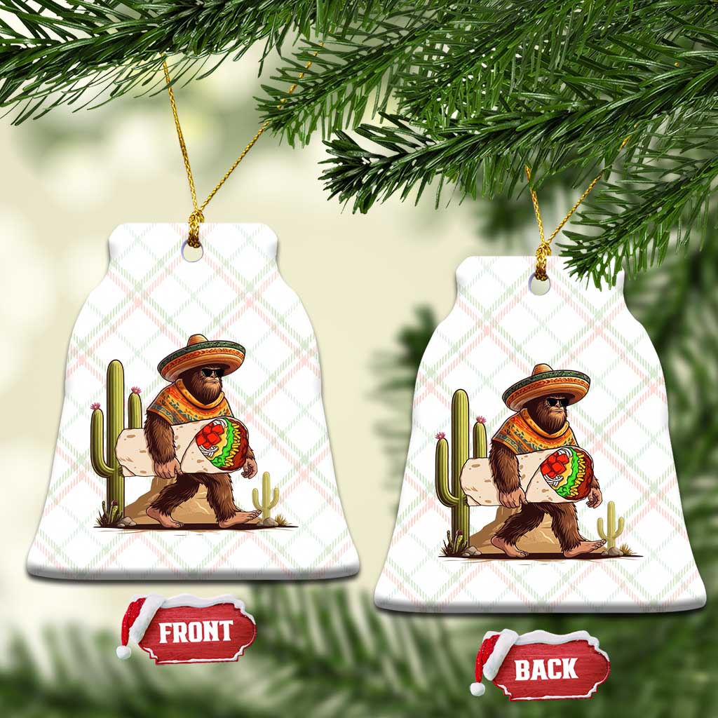 Funny Cinco De Mayo Bigfoot Burrito Lover Gift Ceramic Ornament