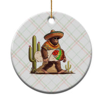 Funny Cinco De Mayo Bigfoot Burrito Lover Gift Ceramic Ornament