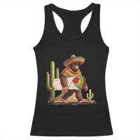 Funny Cinco De Mayo Bigfoot Burrito Lover Gift Racerback Tank Top