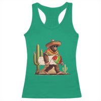 Funny Cinco De Mayo Bigfoot Burrito Lover Gift Racerback Tank Top